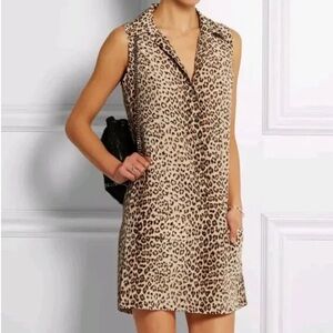 Equipment Leopard Shirt Dress (L)